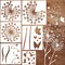 6PCS Large Floral Stencils Set – 14” Dandelion & Butterfly Reusable Painting Templates for Walls, Garden Fence, Wood Furniture & Fabric DIY Decor